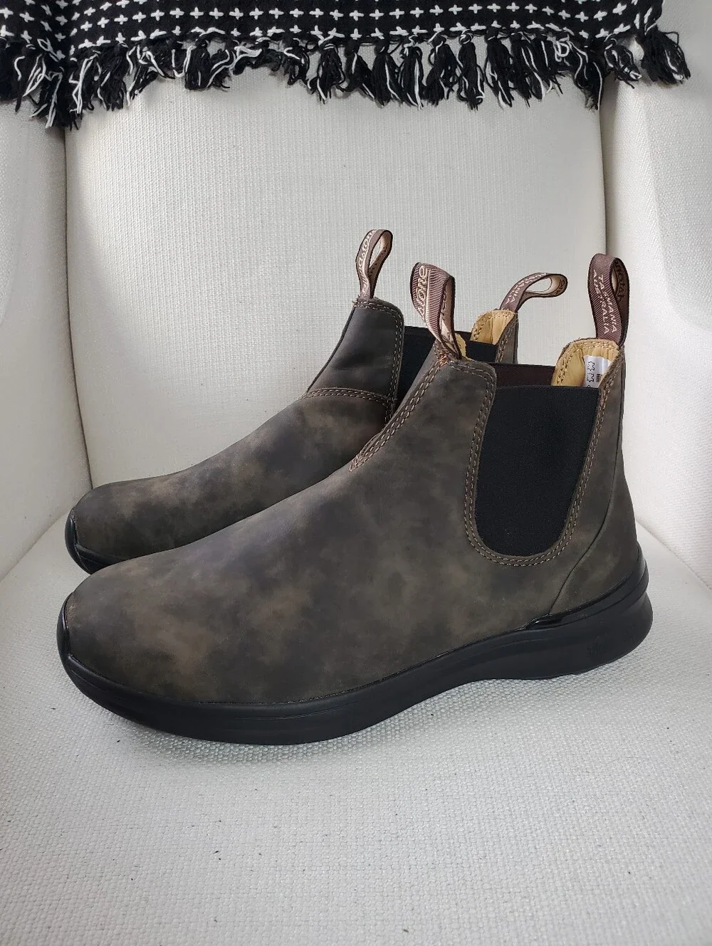 Blundstone Rustic Black Leather Boots Classics 587 Mens US Size 10.5